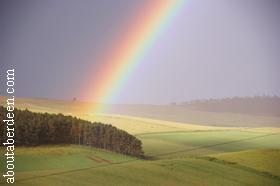 Rainbow Over Scottish Countryside
