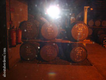 Whisky Barrels In Storage