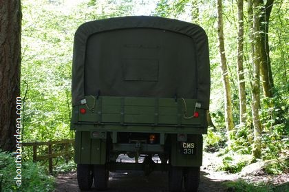 rear of United States of America army truck