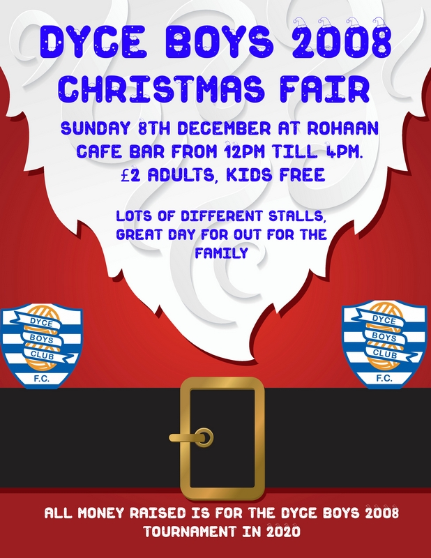 Dyce Boys 2008 Christmas Fair Rohaan CafÃ© bar Dyce