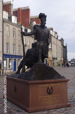 Gordon Highlander Regiment Statue Monument Castlegate Aberdeen