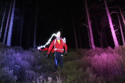 Night Runner Glen Tanar ancient Scots pine forest