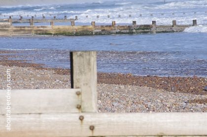 wooden groynes beach